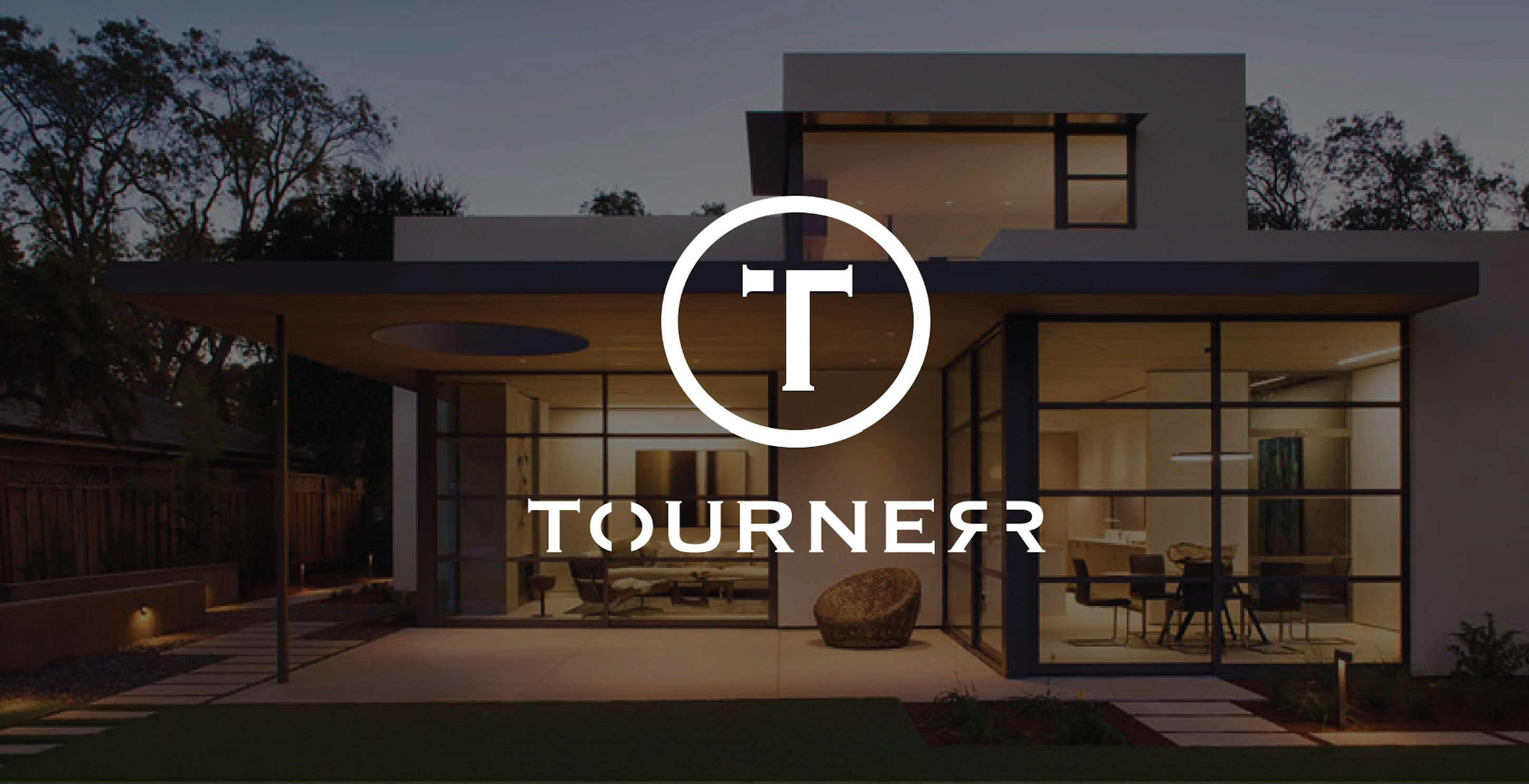 Tournerr logo overlayed on modern style house